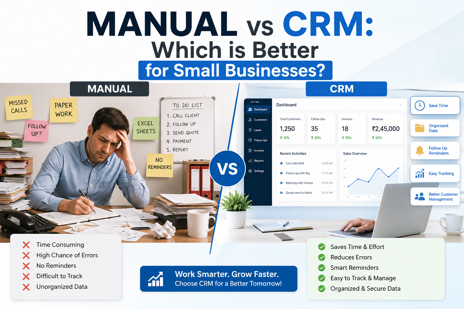 Manual vs CRM Which is Better for Small Businesses